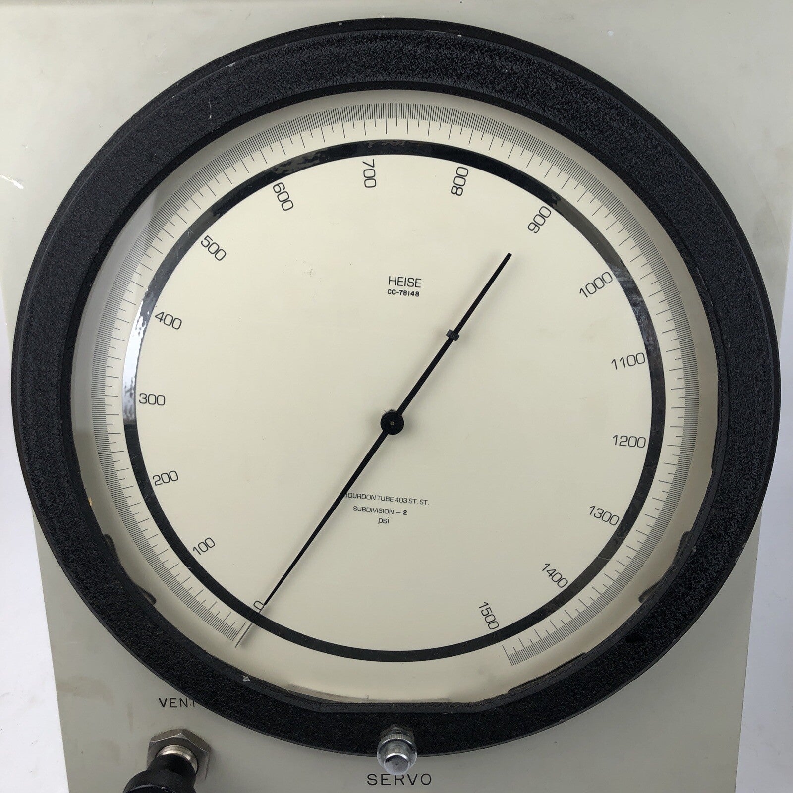 HEISE Solid Front Test Gauge CC-75015 0-30PSIG 8.5" SERVO Housing w Vent Control