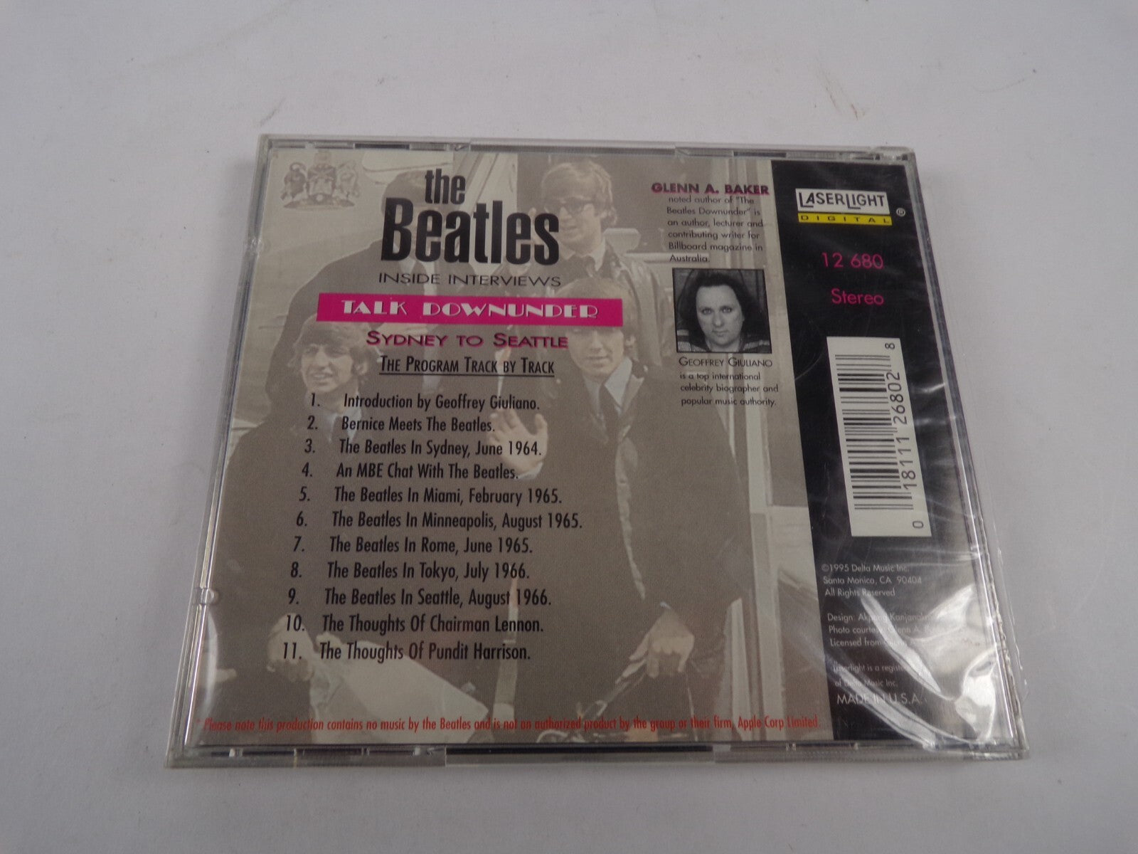 Talk Downunder Sydney To Seattle Introduction By Geoffrey Giuliano CD#13