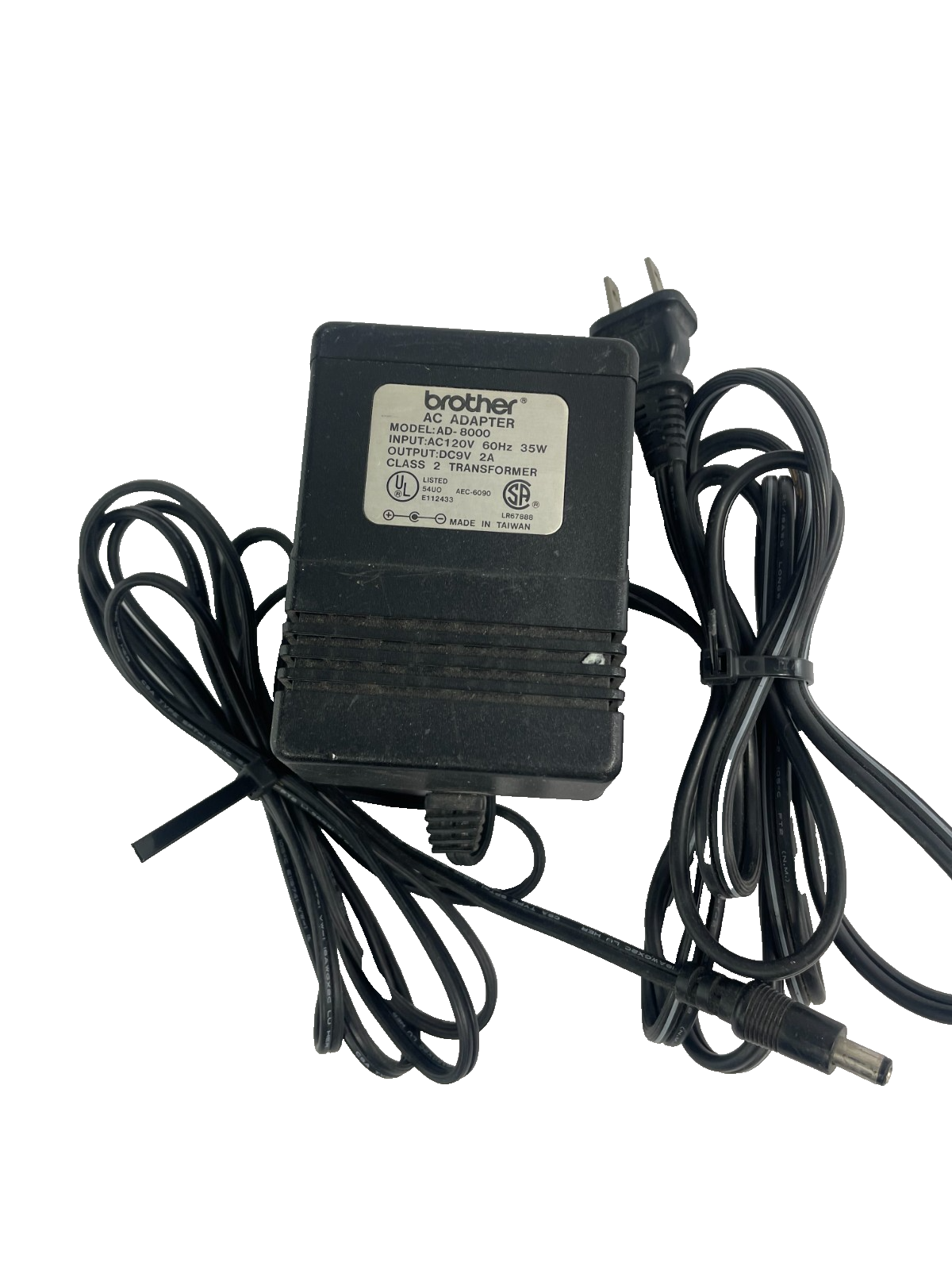 Geniune Brother Model AD- 8000 Output 9V 2A Class 2 Power Supply AC Adapter #A83