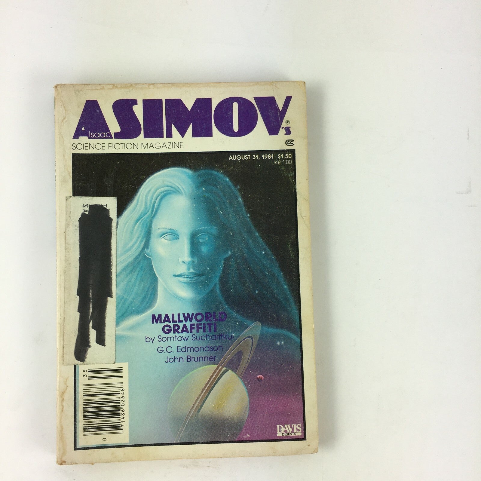 August 1981 Isaac Asimov's Science Fiction Magazine Mallworld Graffiti Somtow