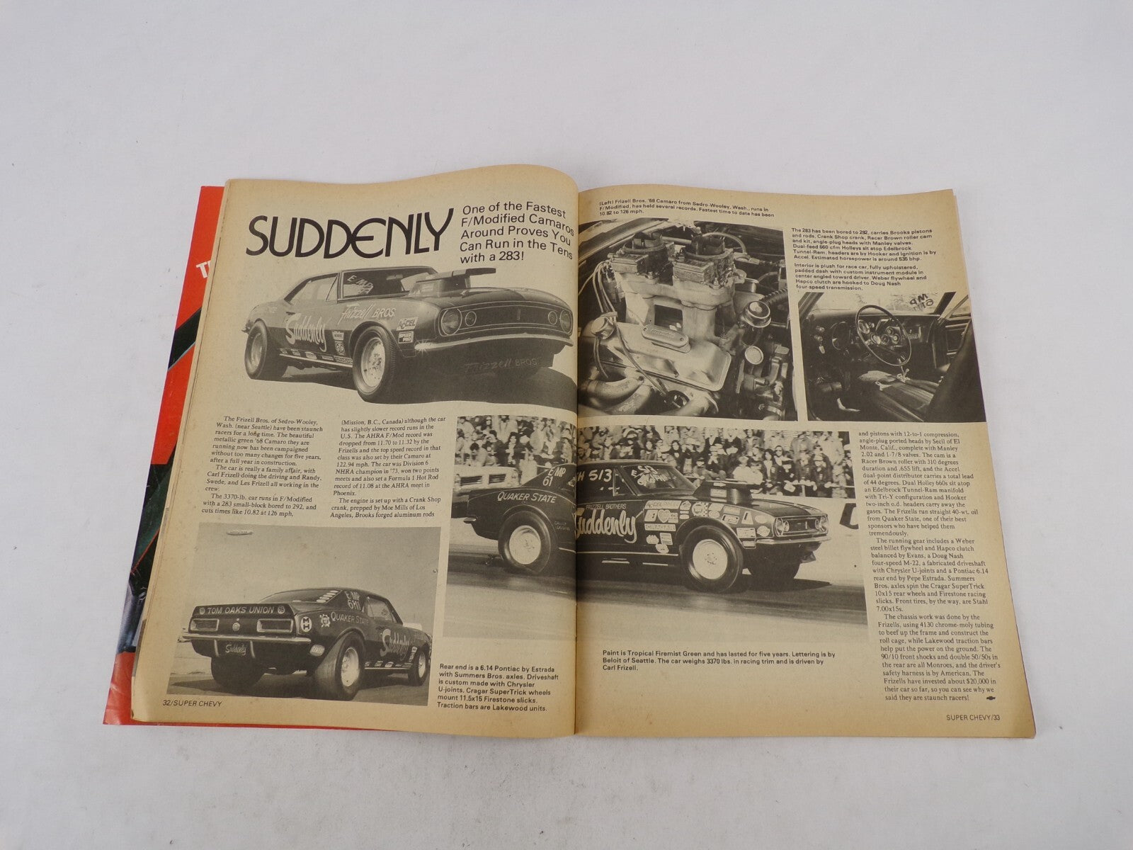 August 1975 Super Chevy Blueprinting The Chevy Six V-8 Your Coevair Turbo Automa