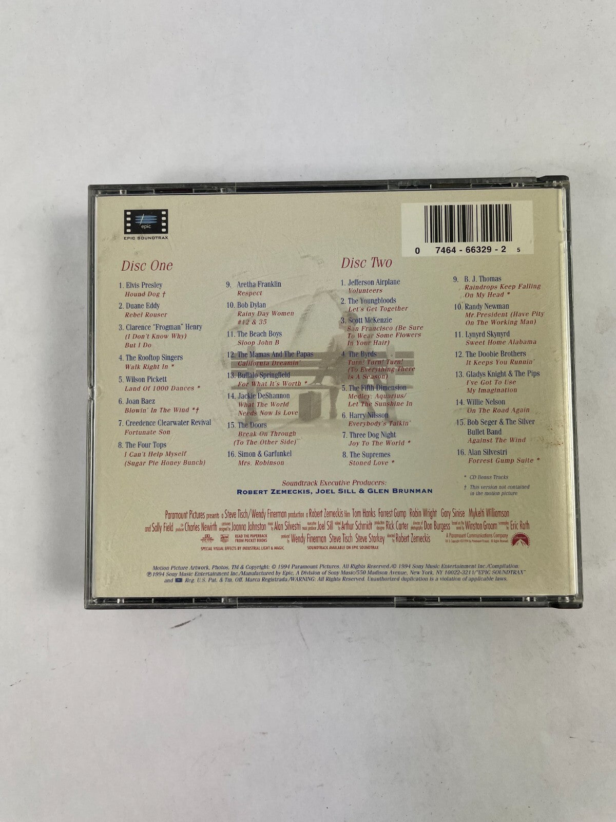 Forrest Gump The Soundtrack Elvis Presley Joan Baez CD#72