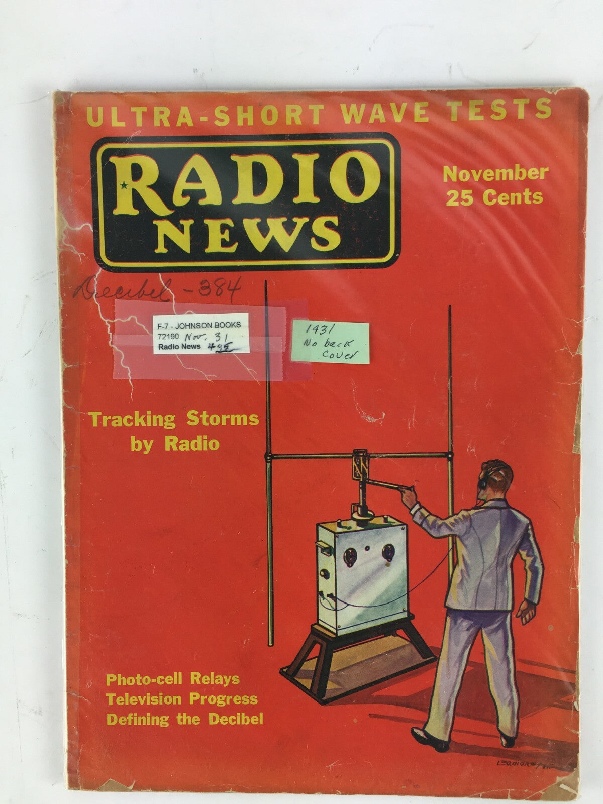 November 1931 Radio News Magazine Tracking Storms by Radio Ultra Short Wave