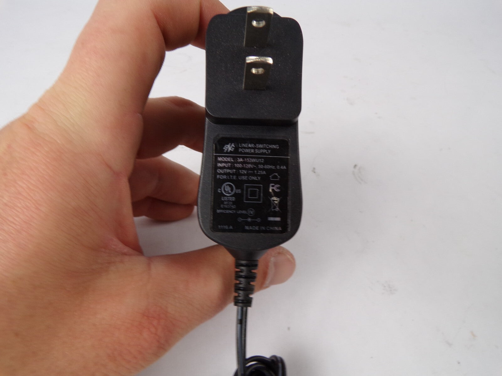 Genuine ENG 3A-153WU12 Ac Adapter Output 12 V 1.25 A Power Supply Adapter A55
