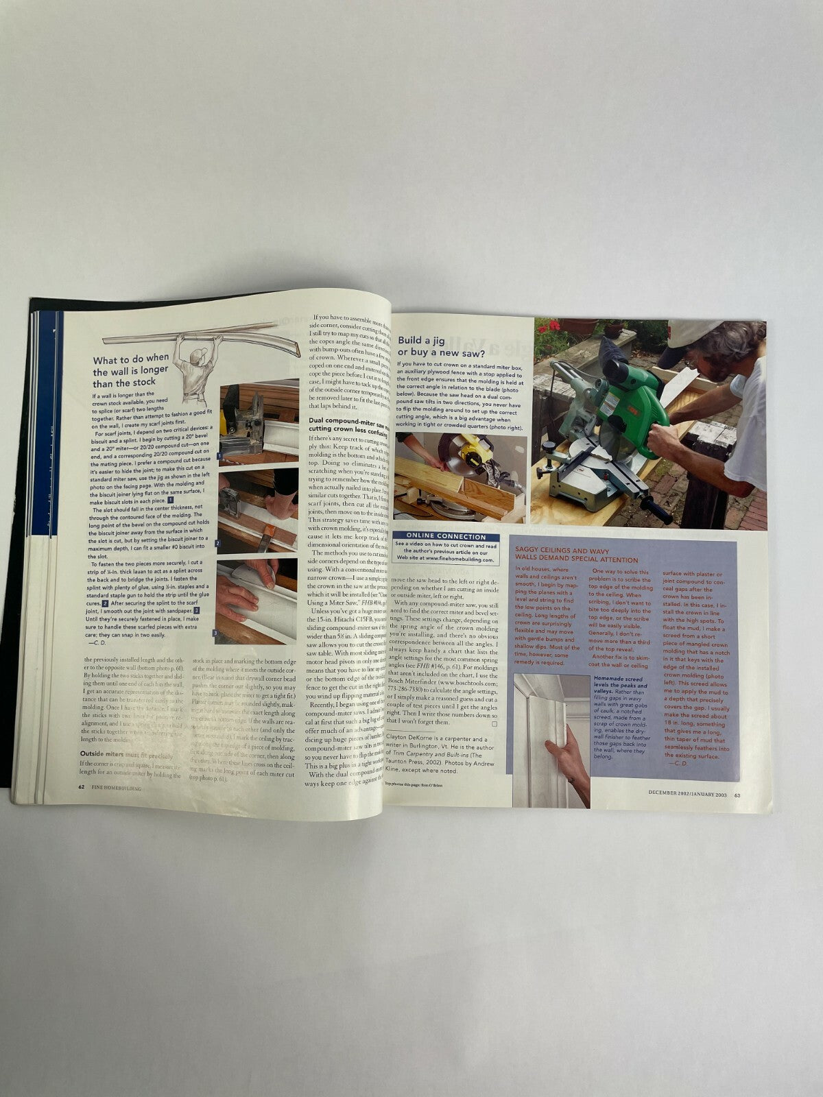 January 2003 Fine Homebuilding Magazine Crown-Molding Fundamentals Arc Fault #A