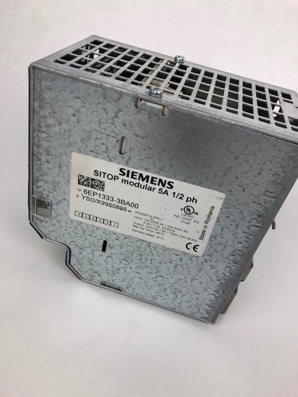Siemens 1P 6EP1333-3BA00 SITOP Modular Power Supply 5A 1/2 ph -FSTSHP