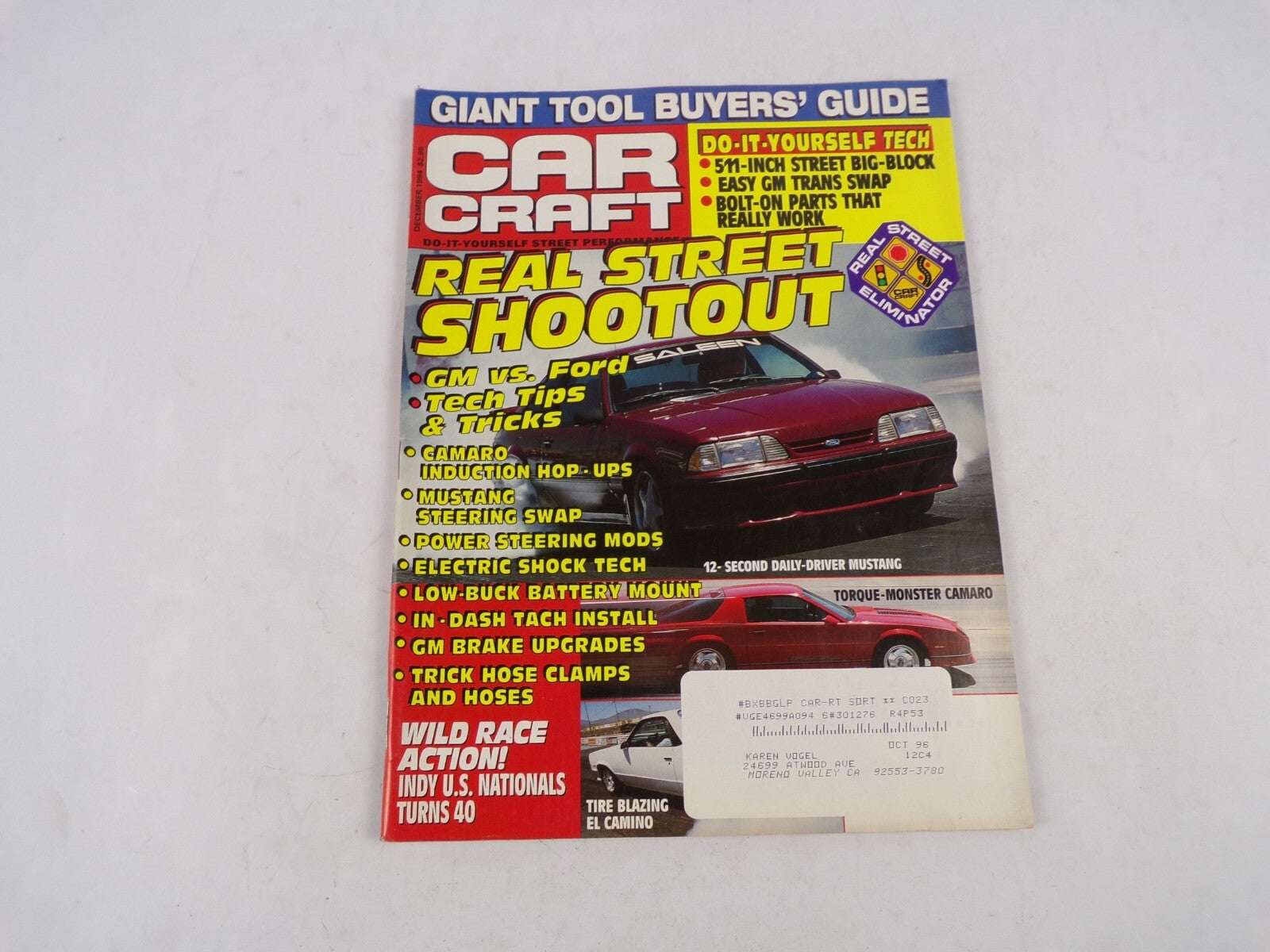 September 1994 Car Craft Real Street Shootout Giant Tool Buyers' Guide Do-It-You