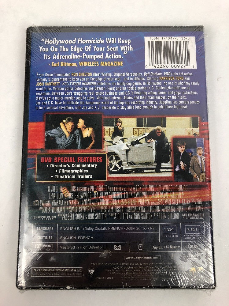 Hollywood Homicide (DVD, 2003) Harrison Ford, Rated PG-13 Free Shipping