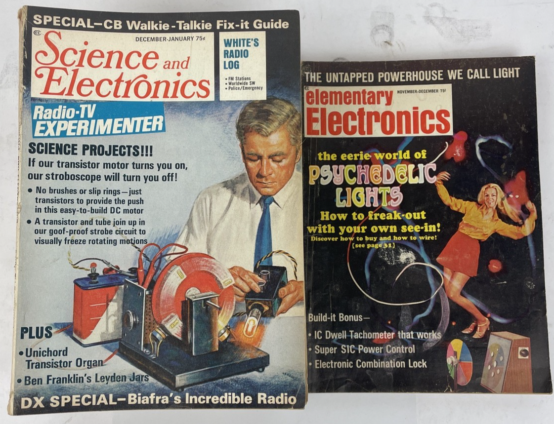 VTG Science Electronics Lot of 18 Magazine Issues 1960s 70s ASSORTED COLLECTION