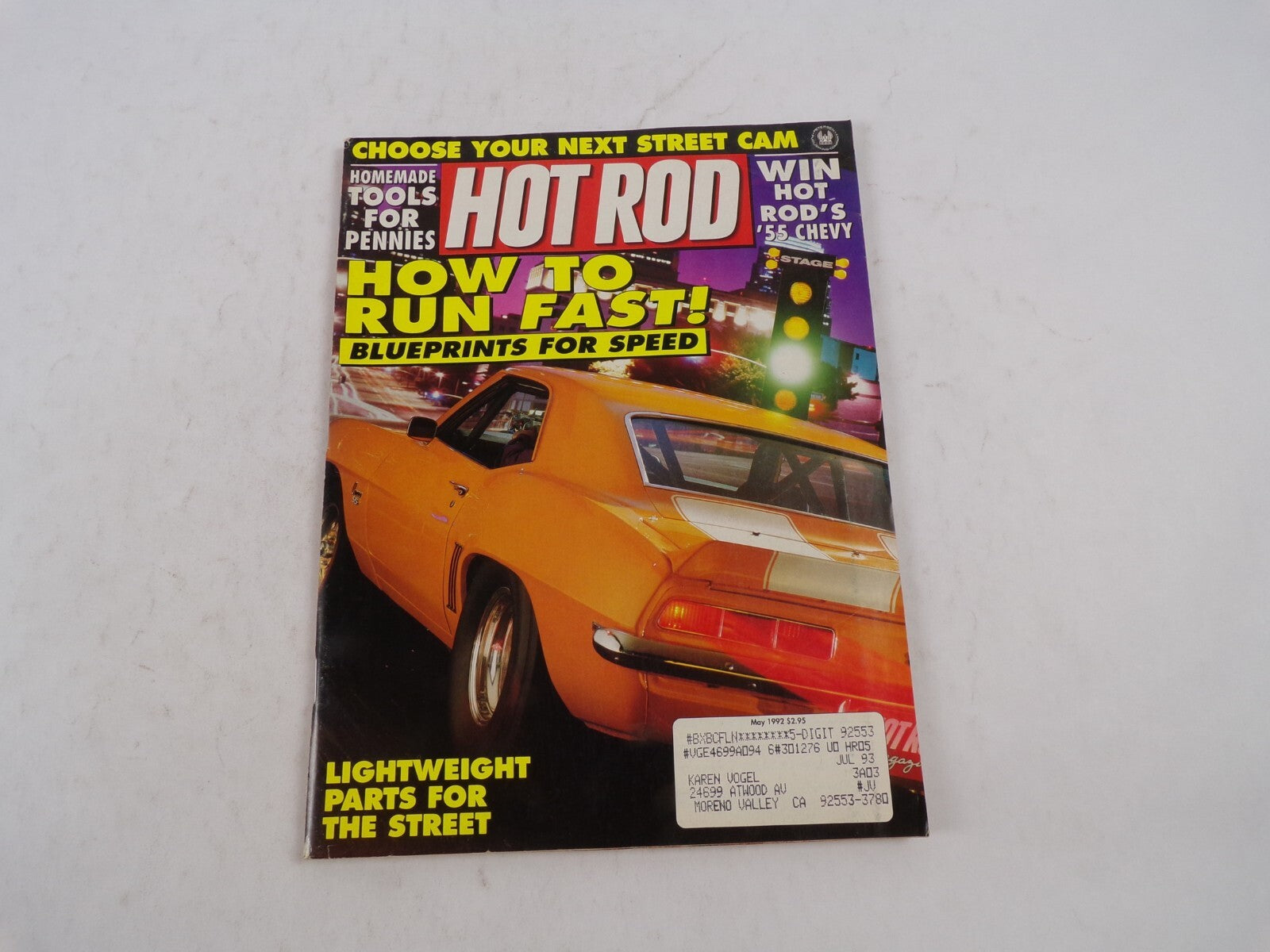 May 1992 Hot Rodding Magazine Choose Your Next Street Cam How To Run Fast! Blue