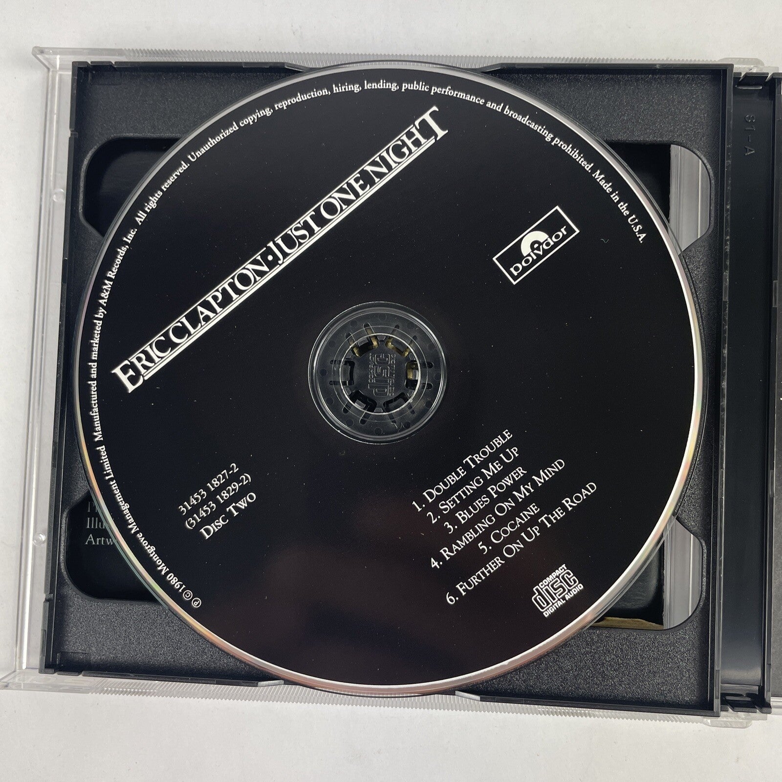 Eric Clapton - Just One Night CD (1980) #16