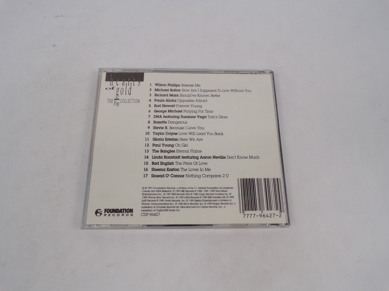 Hearts Of Gold The Pop Collection Wilson Phillips Michael Bolton Richard MaCD#70