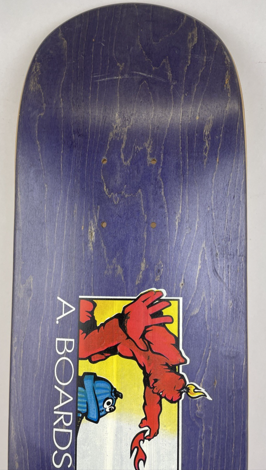 Rare A. Boards Snowboards France Skateboard Deck Original Flame Boy Wet Willy