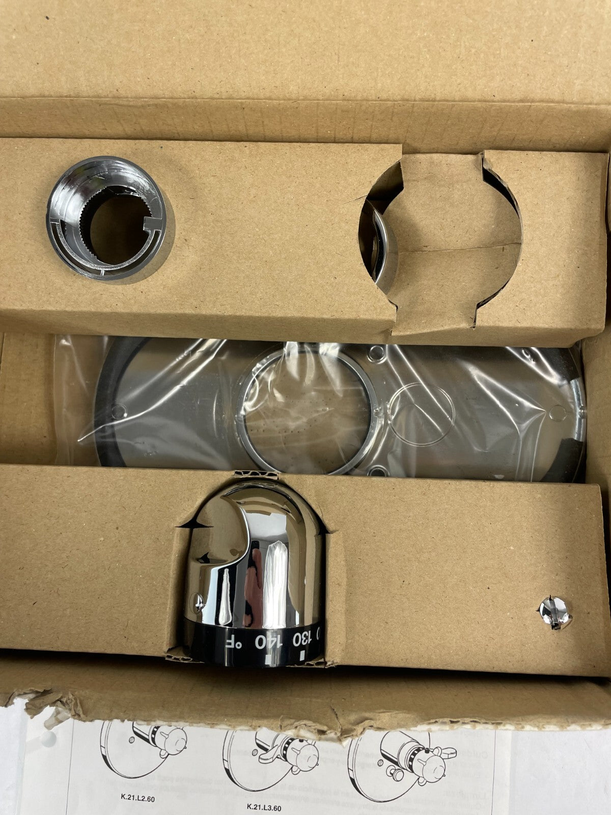 KWC Famoso thermostatic valve trim chrome finish