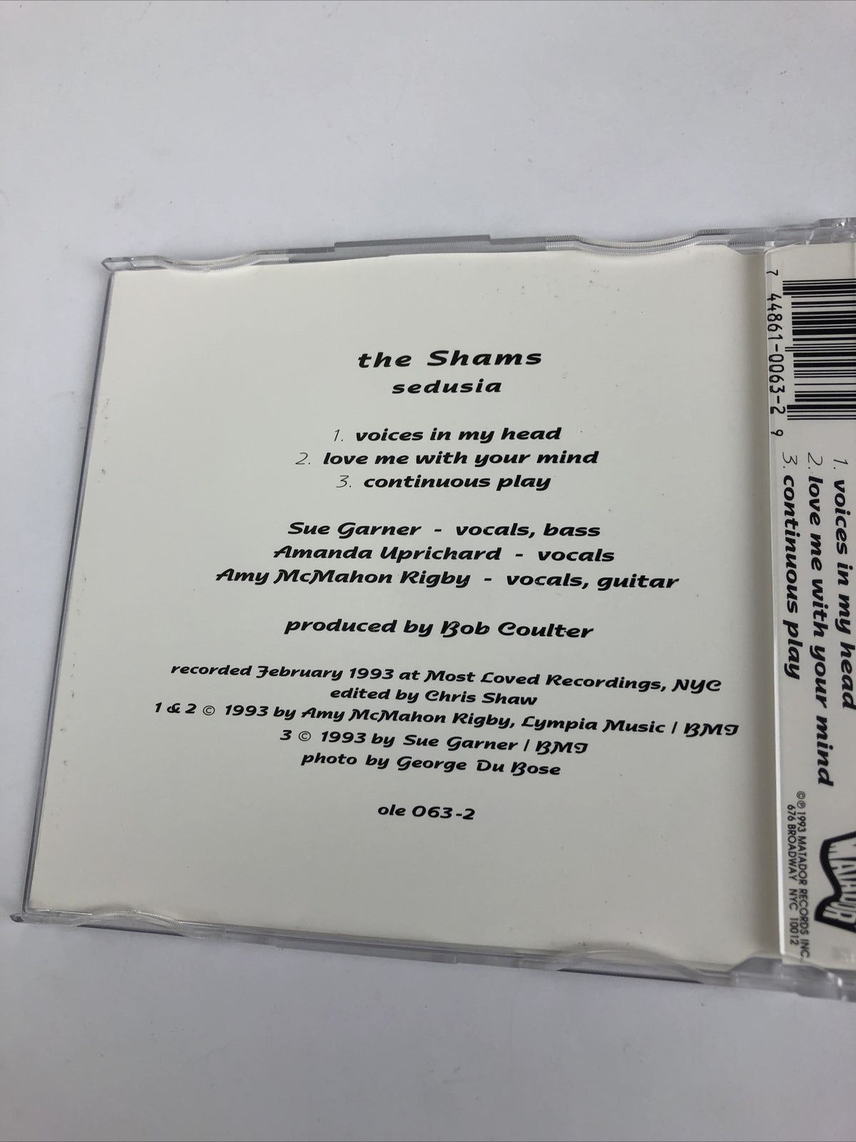 THE SHAMS - Sedusia - CD - 1993 MATADOR RECORDS ** Mint Disc Guaranteed ** #9