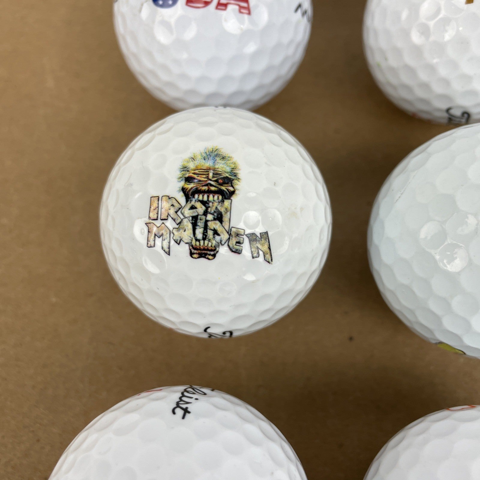 20 x Logo Golf Ball Lot Panda Bull Cali Bear Schwetty Balls FOO KING LONG Booze