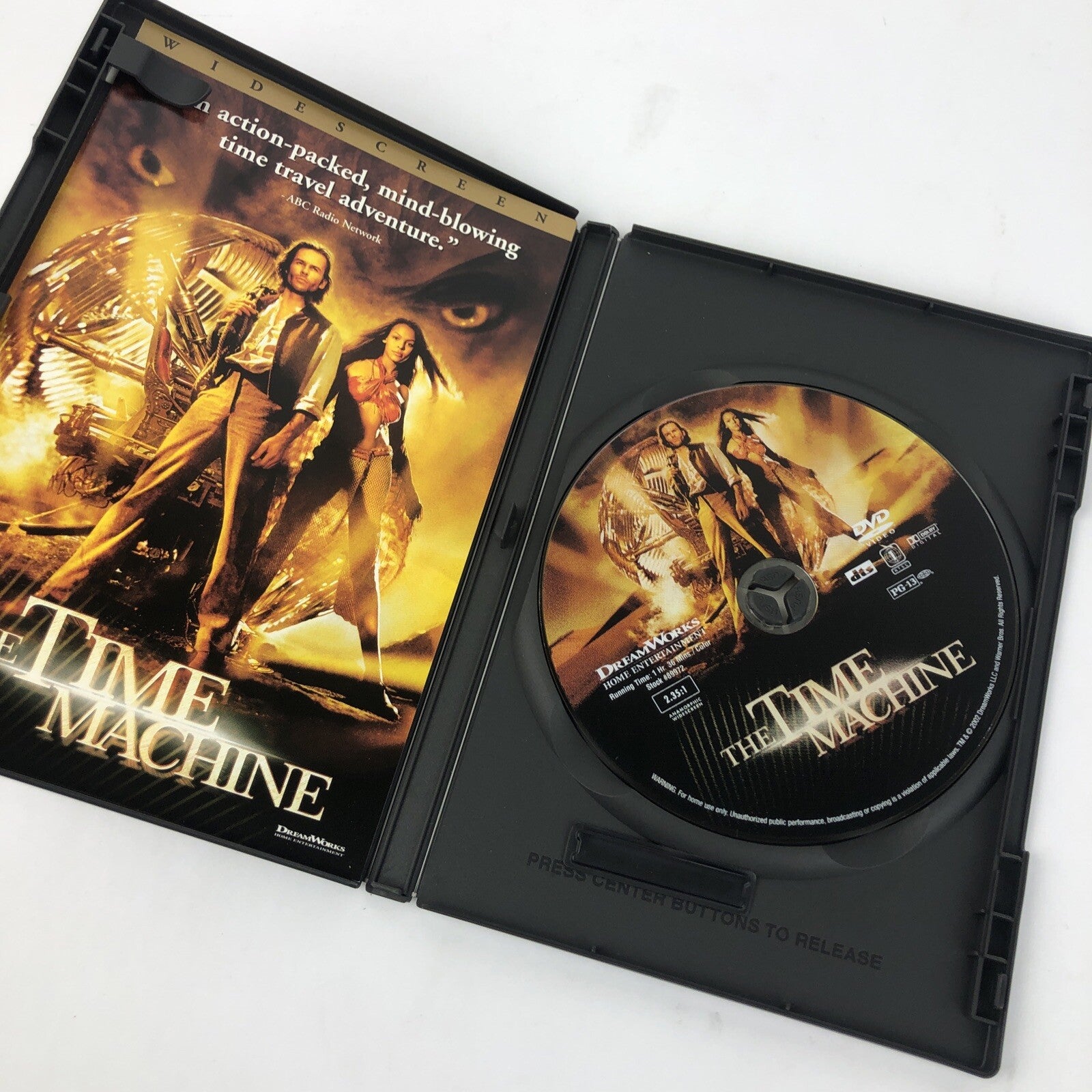 The Time Machine (DVD, 2002) DREAMWORKS ORLANDO JONES GUY PEARCE - Mint Disc
