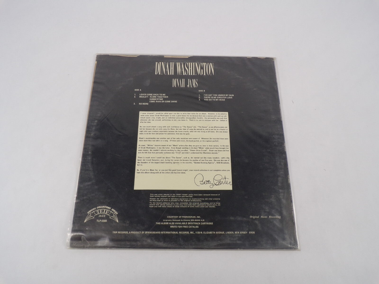 Dinah Washington Dinah Jams Summertime Alone Together Vinyl Record