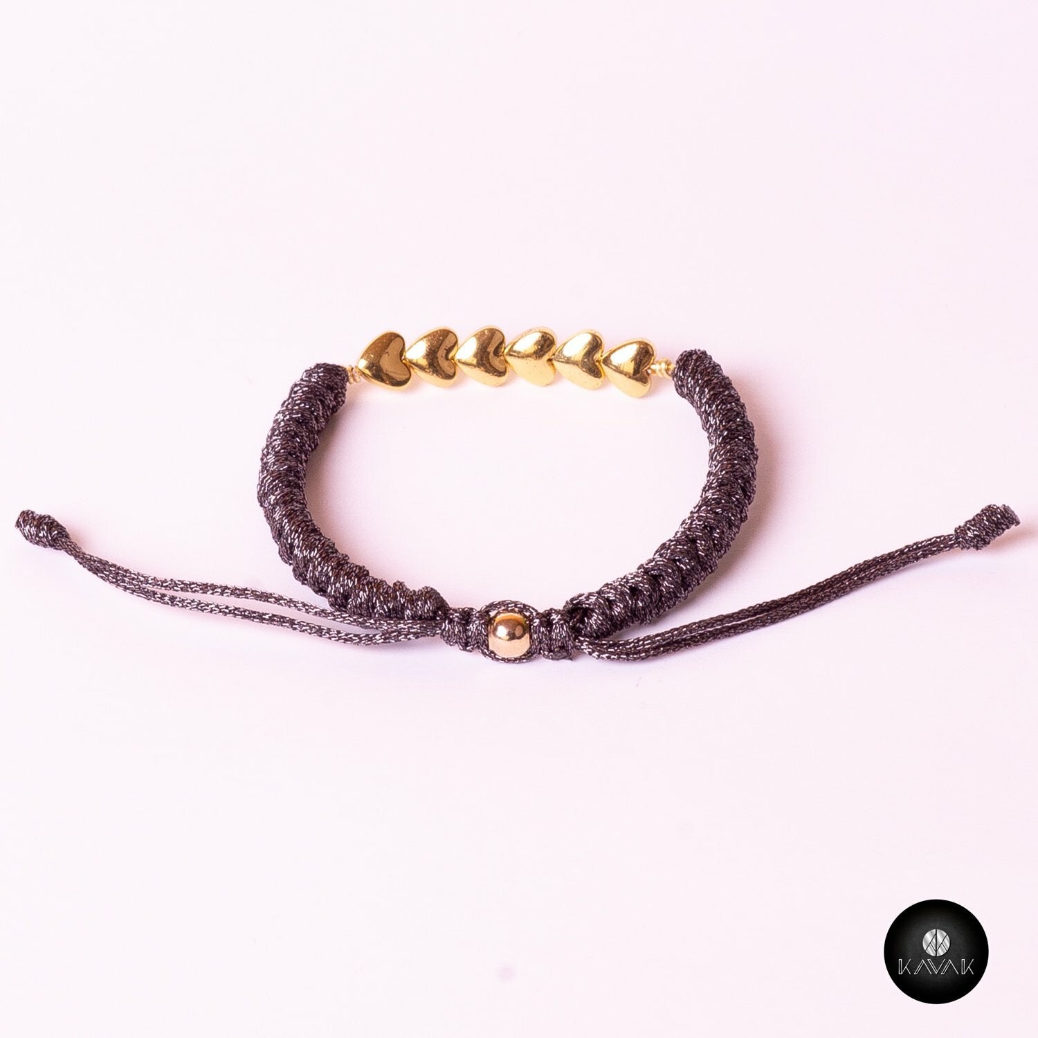 Kavak - Handmade Ties of Hearts (Yellow Gold Plated Hearts)