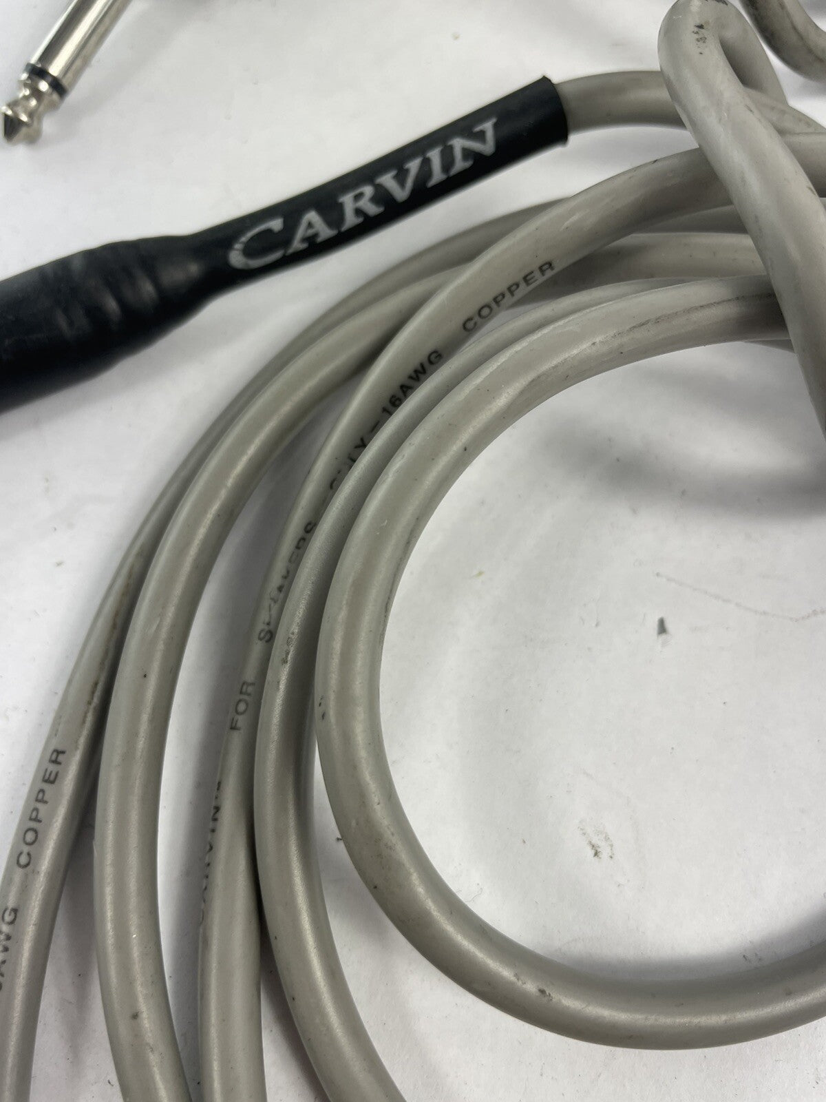 Lot of 10: Carvin 8' speaker cables 90's 1/4 to 1/4 TS plug Male 16 AWG