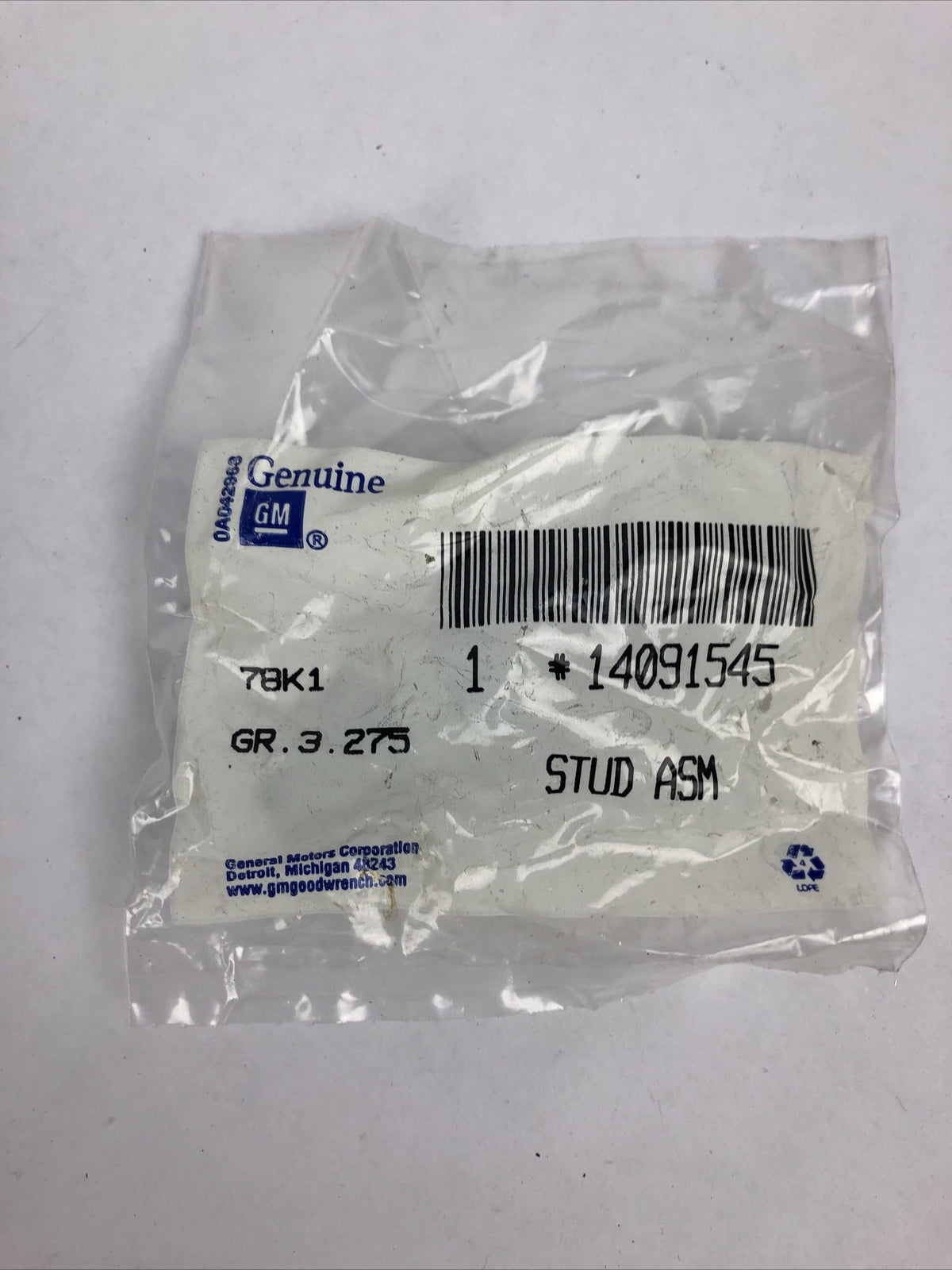 1 x Genuine GM 104091545 STUD ASM free shipping