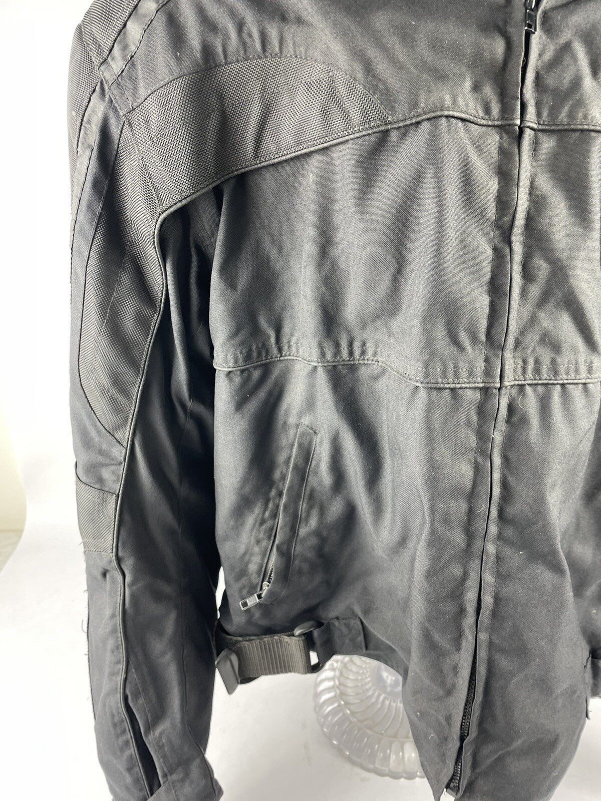 Men's River Road Black Biker Motorcycle Jacket Size 2XL