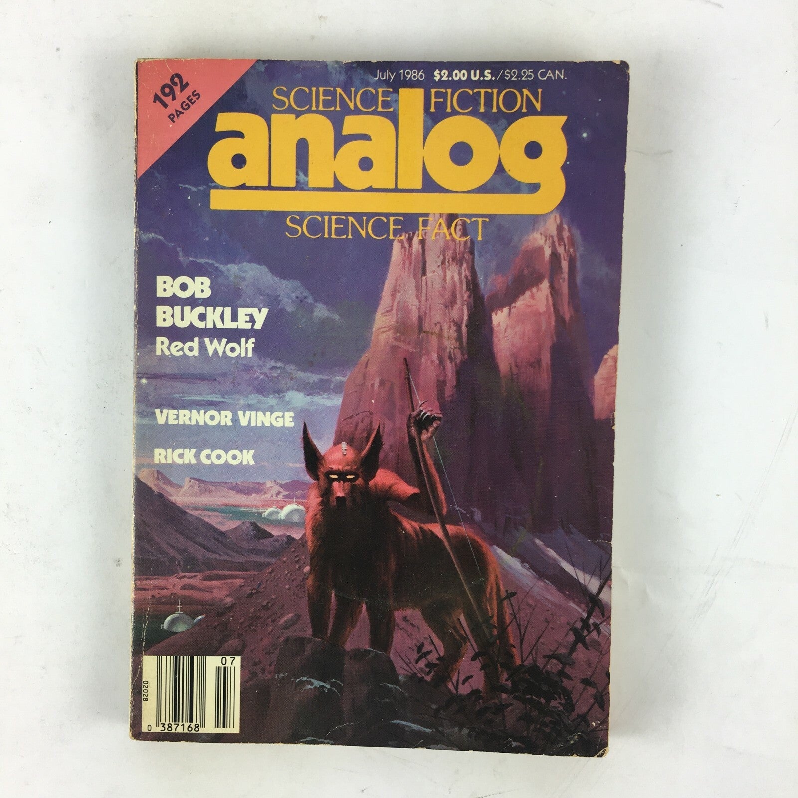 July 1986 Analog Science Fiction Fact Magazine Bob Buckley Red Wolf Rick Cook