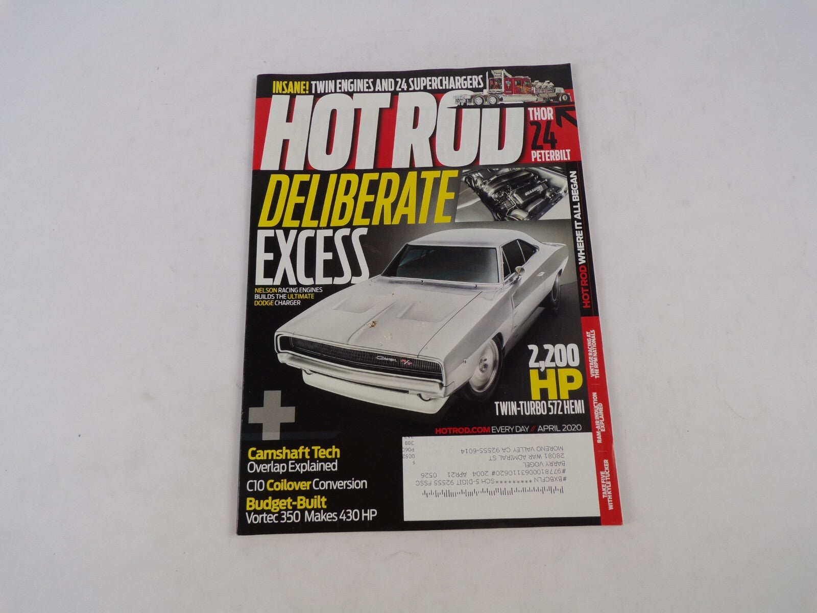 April 2020 Hot Rod Magazine Deliberate Excess Insane! Twin Engines And 24 Super