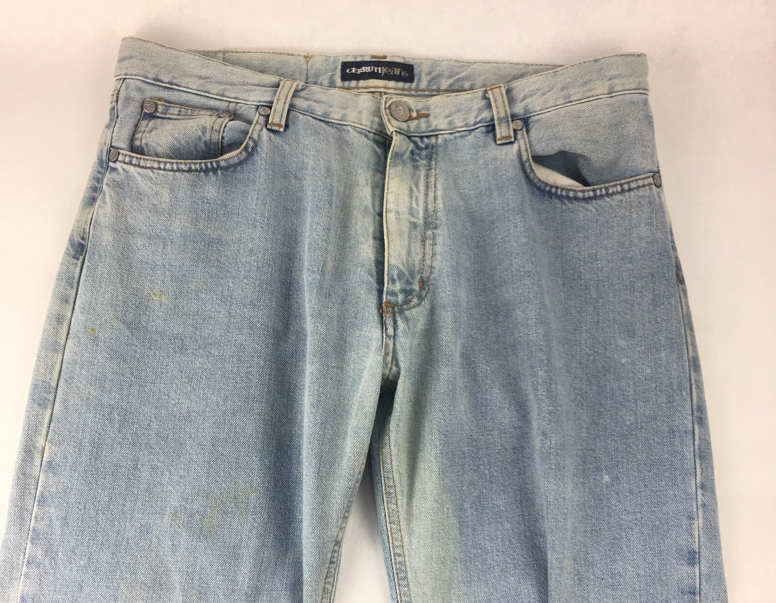 CERRUTI Blue Cotton Denim Mens Jeans Straight W32 L32 Very Good