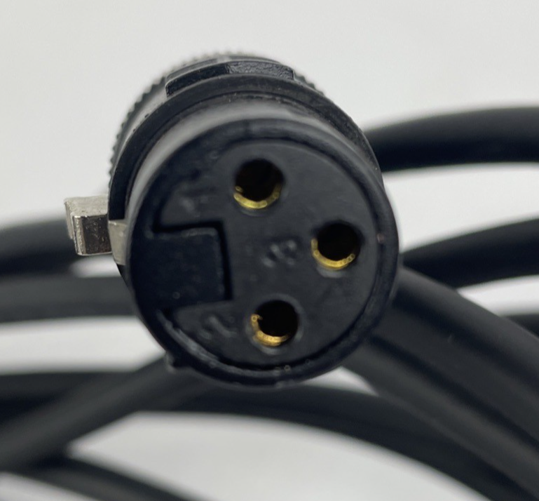 24' GOLD Male to GOLD Female XLR 3 Pole Balanced 3 Pin Black Shielded Accu Cable