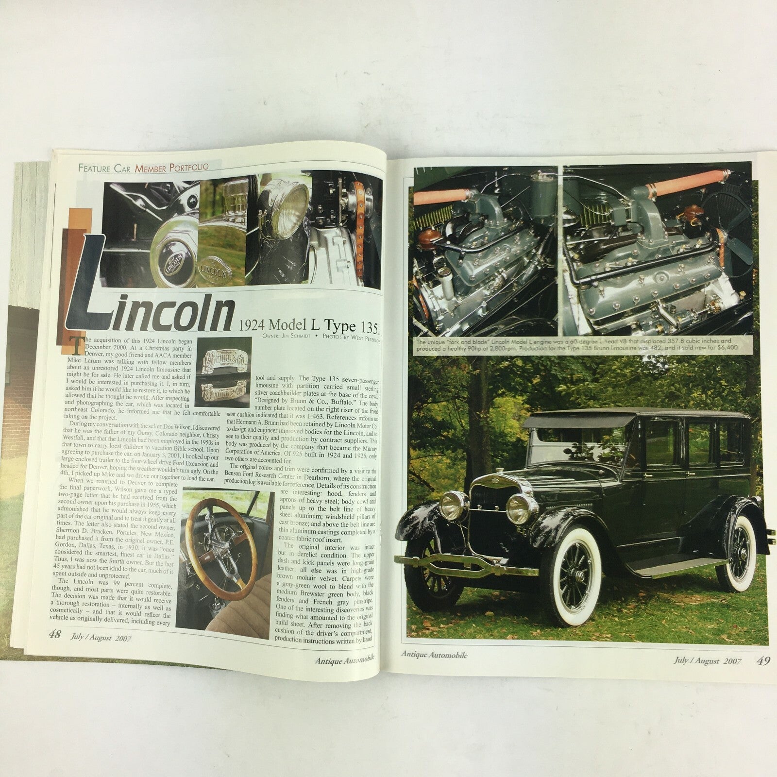 August 2007 Antique Automobile Drive Through Time..With Peace of Mind J.C.Taylor