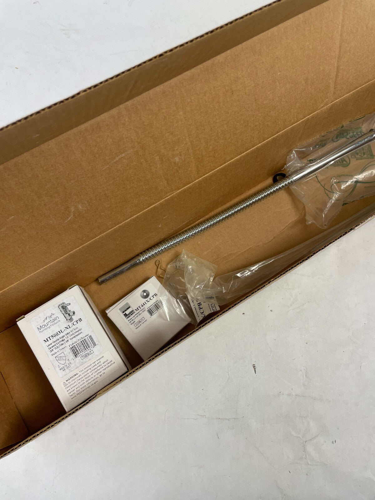 Mountain Plumbing MT495L-NL/CPB polished chrome lavatory angle supply kit with lever handles