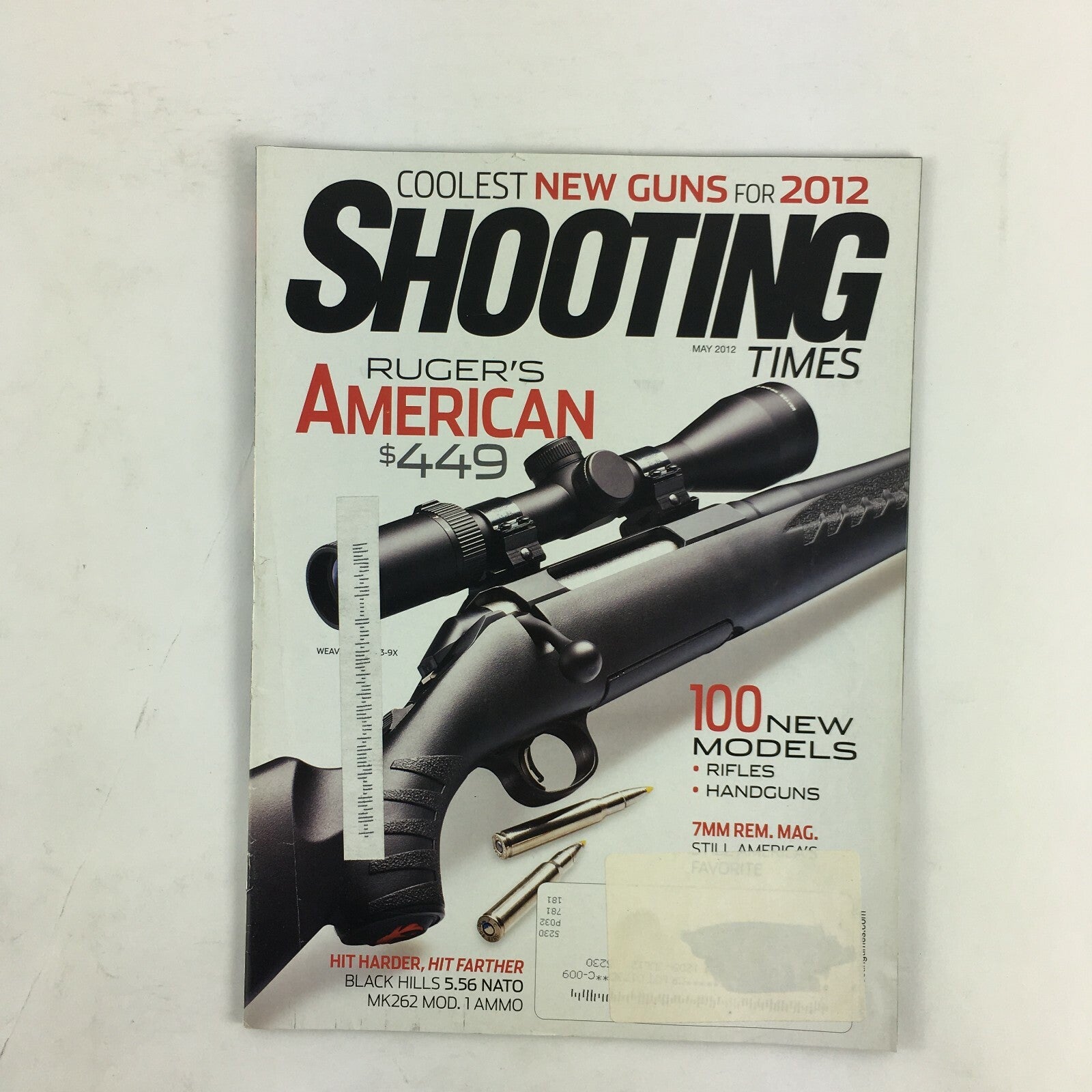 May 2012 Shooting Time Magazine Ruger's American 7mm Rem.Mag Black Hills 5.56