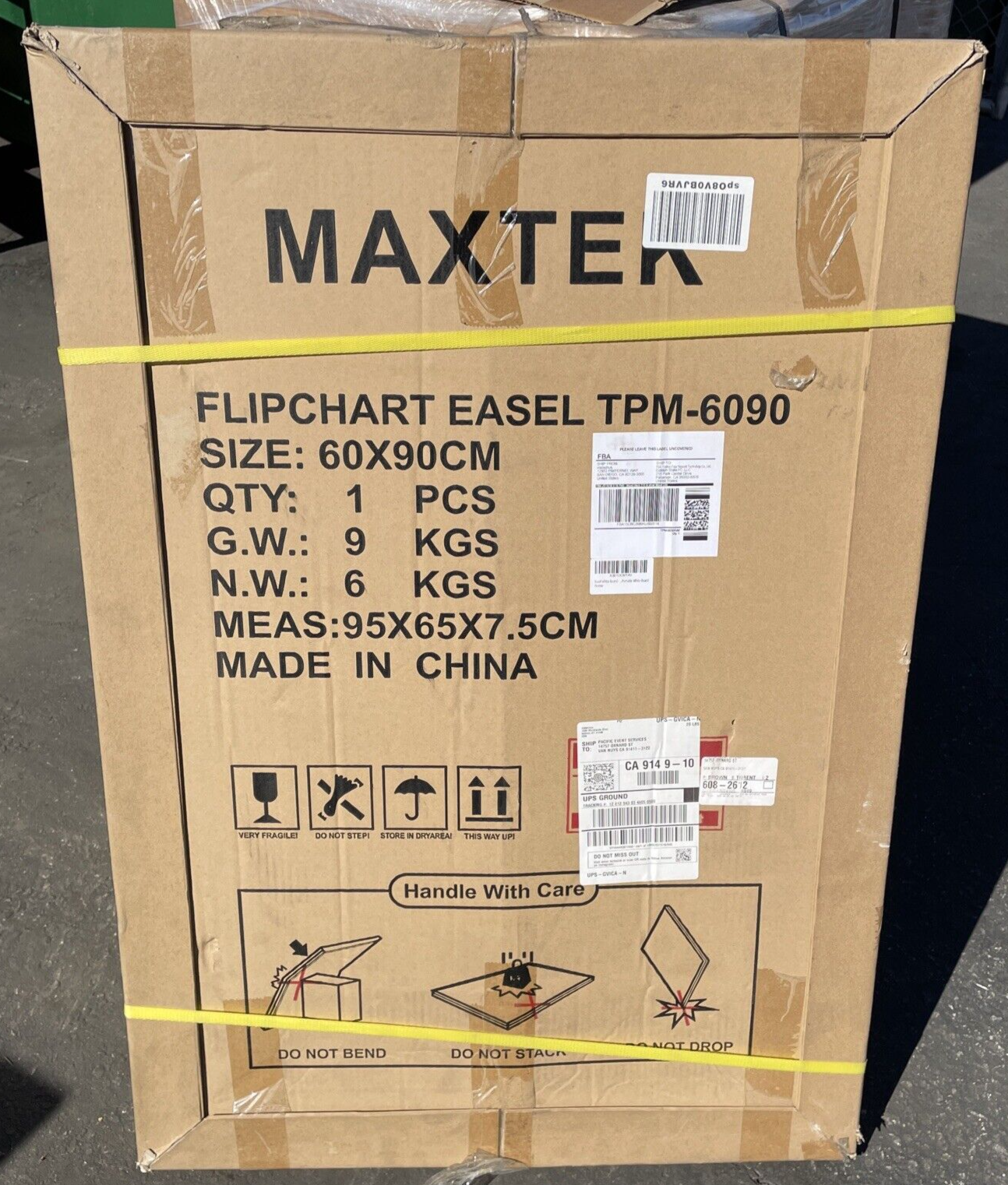 MAXTEK TPM-6090 , 60cm x 90cm 3'x 2' Glass Board Magnetic Dry Erase Board NOS