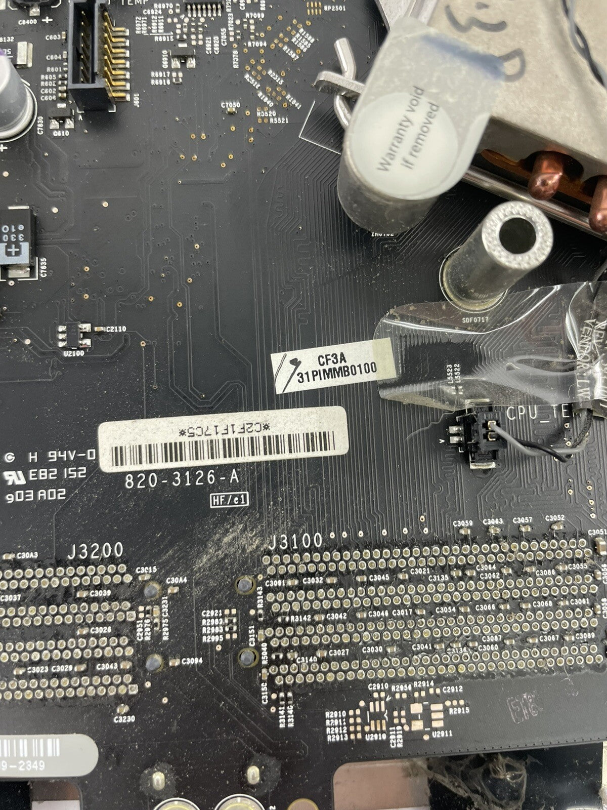 iMac 21.5" A1311 Logic Board 2.8 GHz Core i7 (I7-2600S) CPU EMC 2428 Mid 2011