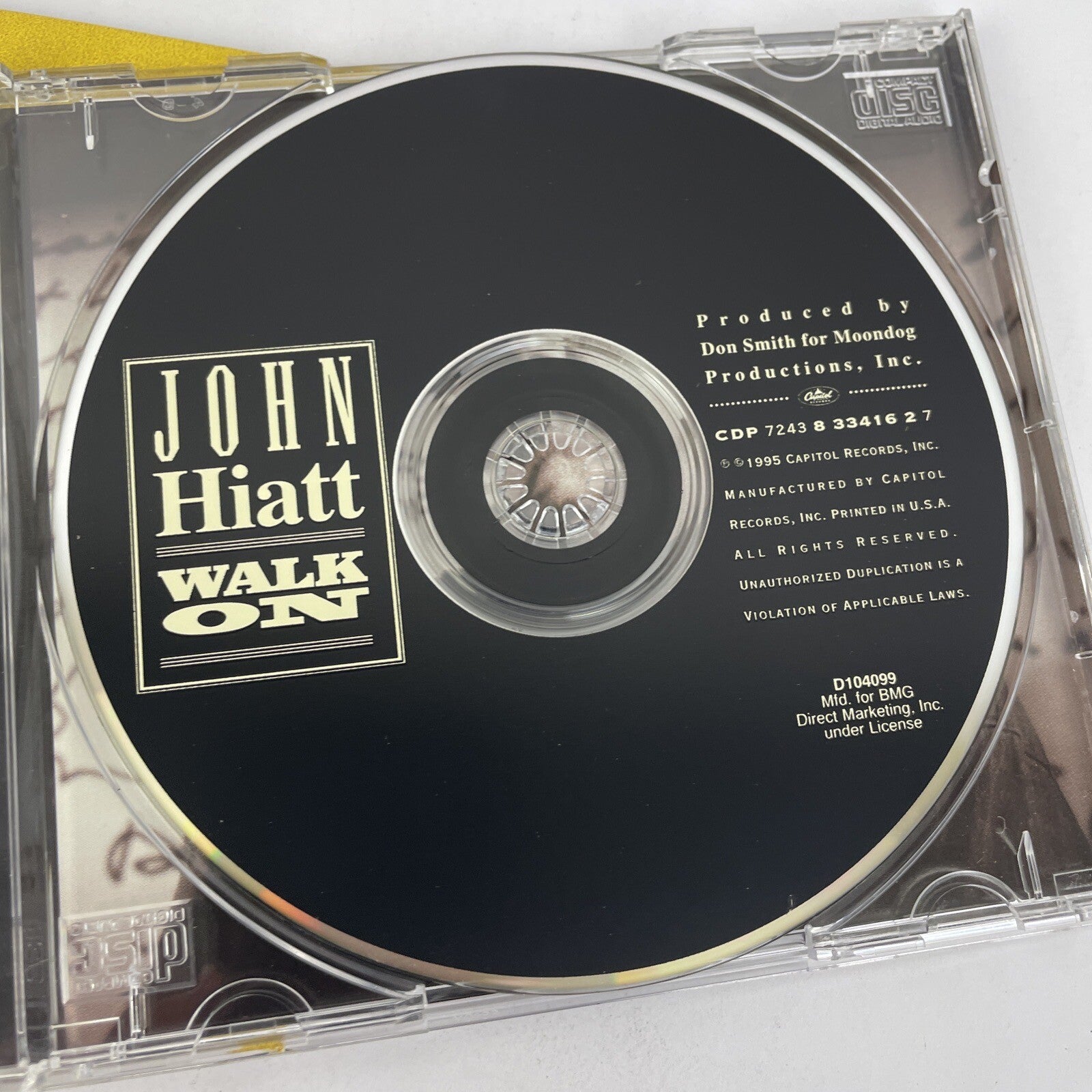 2 x John Hiatt Audio CD Lot - Walk On 1995 Capitol Records - Little Head 1997