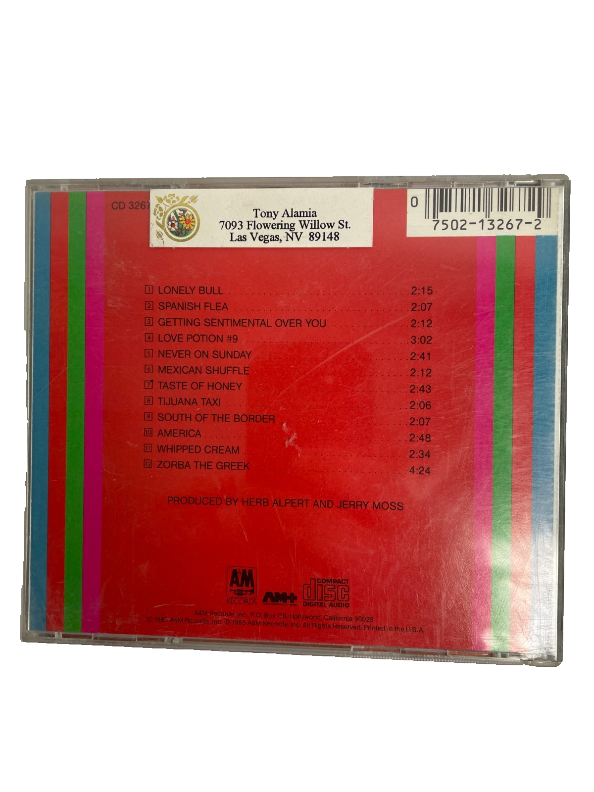Herb Alpert & The Tijuana Brass Greatest Hits Lonely Bull Spanish Flea CD#6