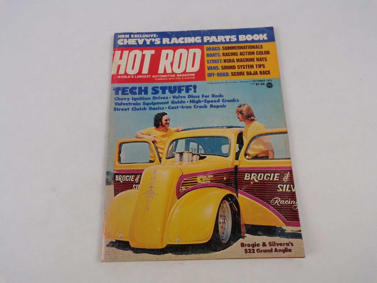 October 1975 Hot Rod Magazine Chevy's Racing Pats Book HRM Exclusive Brogie Race