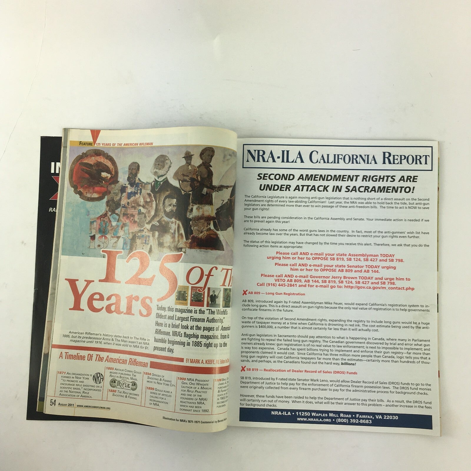 August 2011 American Rifleman Magazine American NRA Rifleman The Rifle 1885