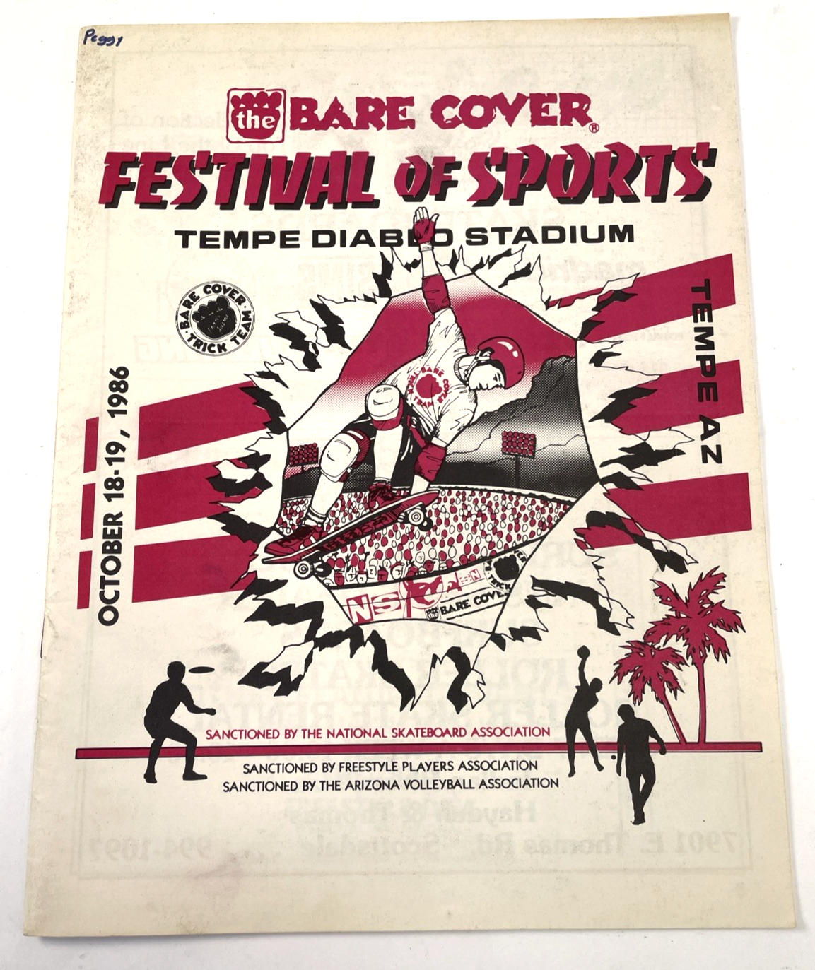 Bare Cover " Festival of Sports " NSA Skateboarding Skateboard Contest Program