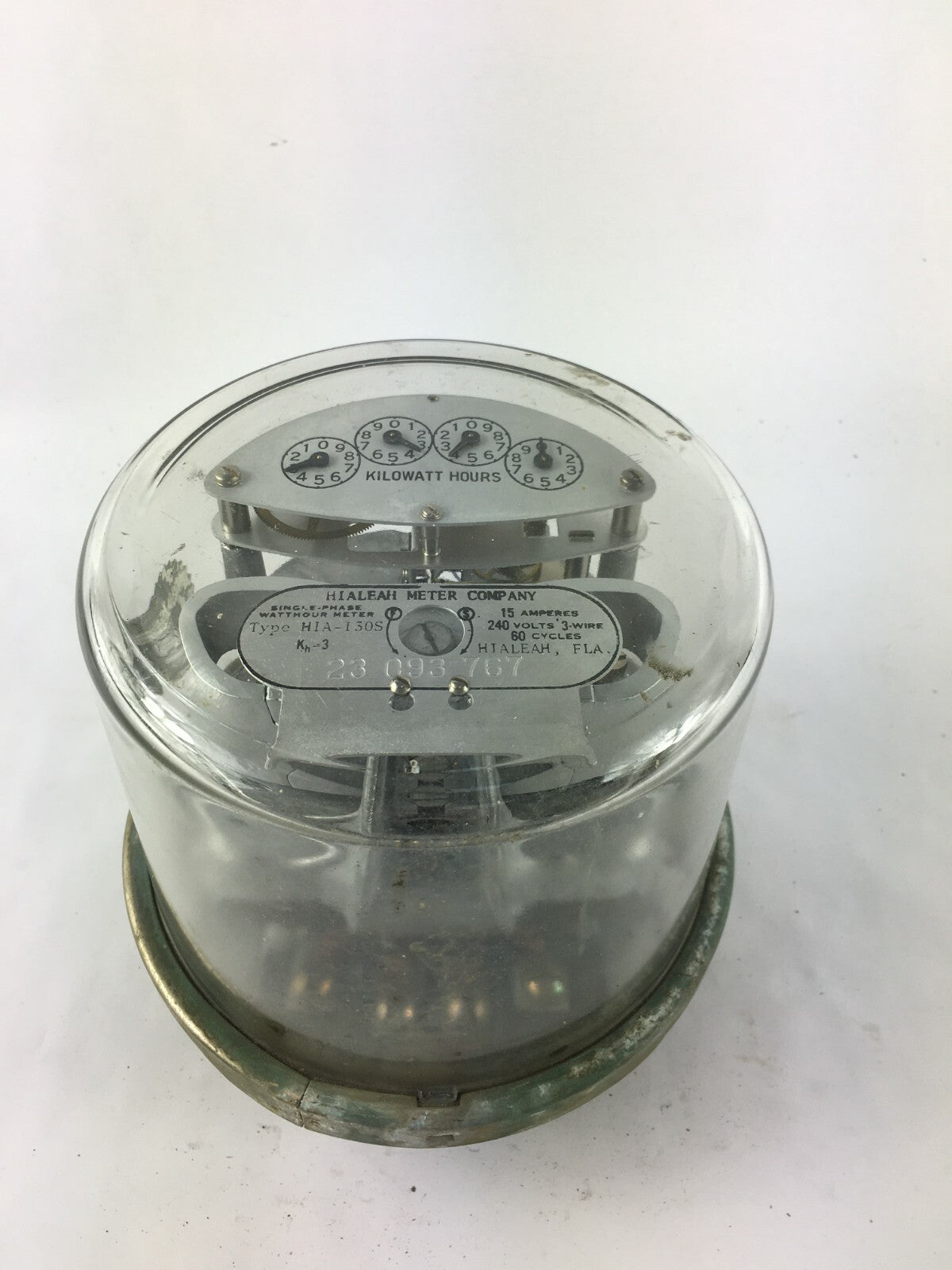 Hialeah Kilowatt Hours Single-Stator Watt Hour Meter Type HIA-130S 240v 3w 60C