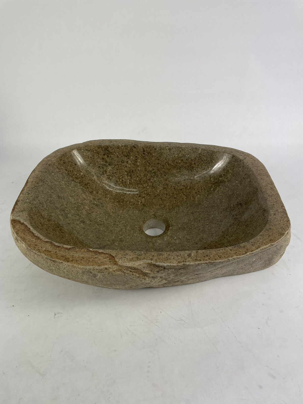 Stone Forest C28 pebble vessel sink natural granite boulder luxury bathroom basin