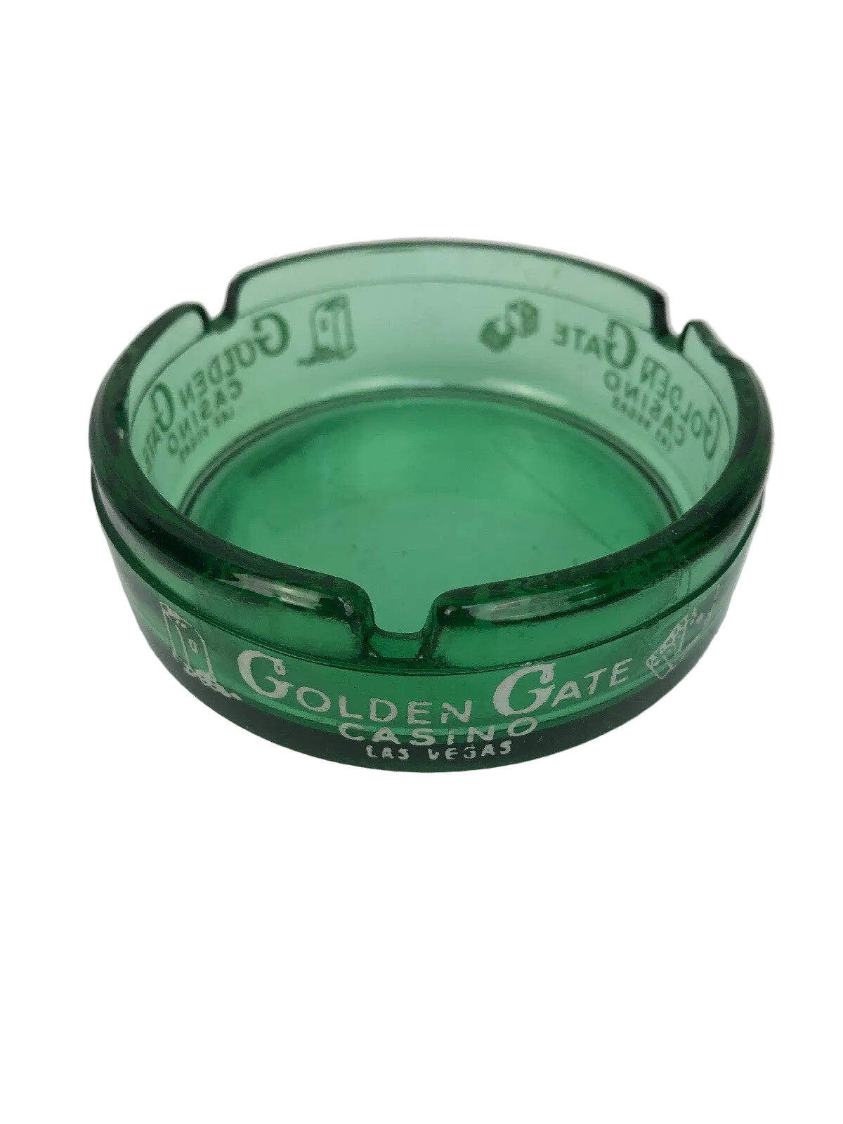 Vintage RARE Golden Gate Casino Las Vegas light green ash tray - FSTSHP