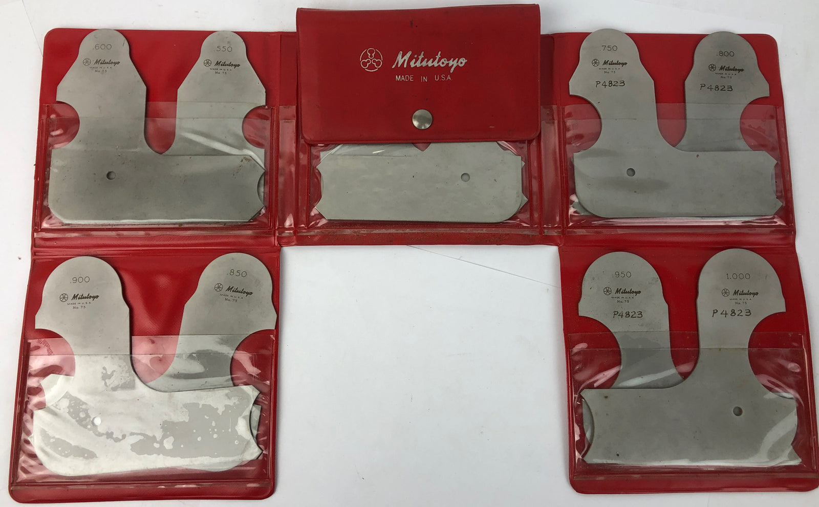 Rare MITUTOYO Metric Radius Gage Guage Set Toolmakers Matched No. 75 USA Made
