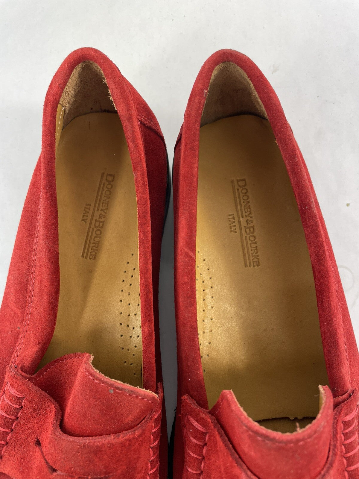 Men's Dooney & Bourke Suede Penny Loafers Red SZ EU 42 M US 9