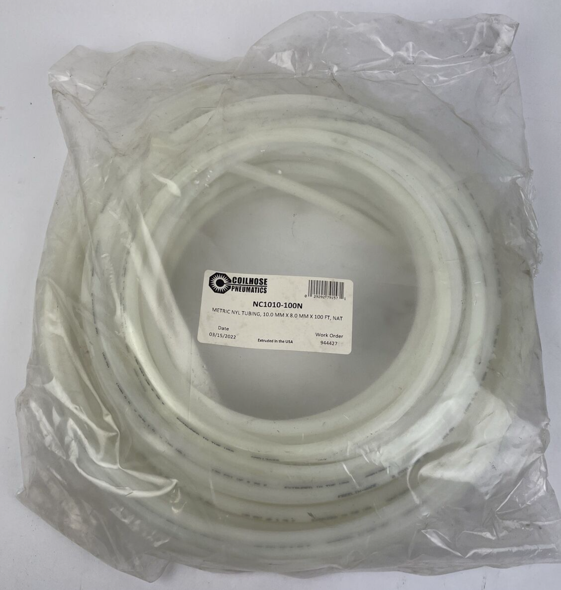 NC1010-100N - Metric Nylon Tubing by " Coilhose Pnumatics " - 10mm x 8mm x 100'