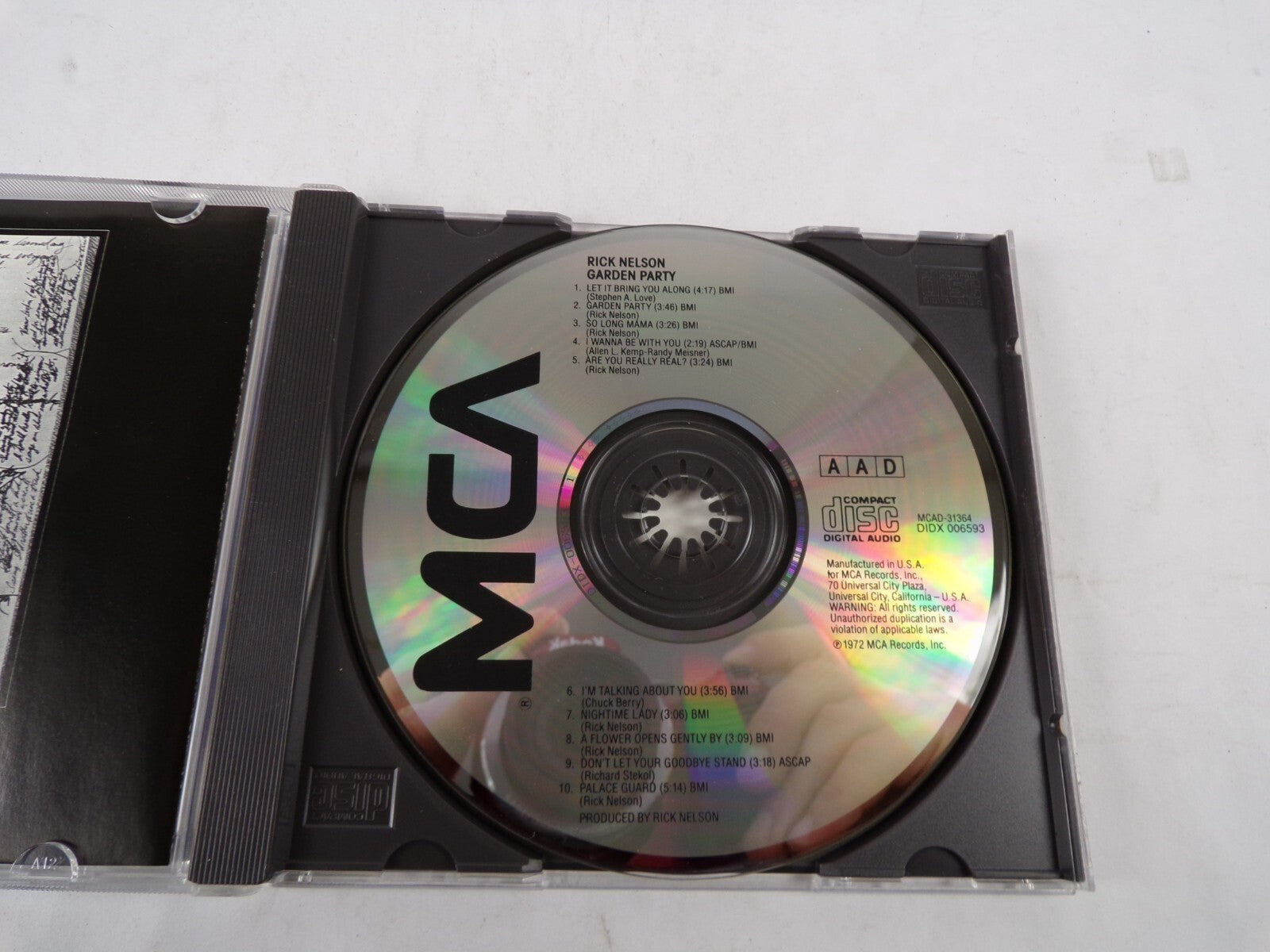 Garden Party Rick Nelson And The Story Canyon Band Palace Guard CD#56