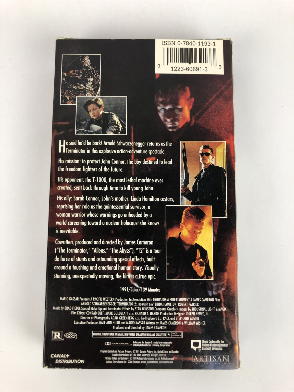 Terminator 2: Judgment Day (VHS, 1999, Limited Edition) Arnold Schwarzenegger