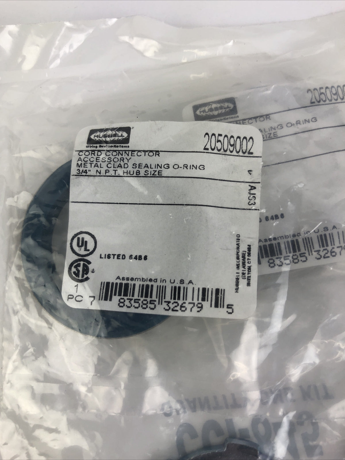 CCI-845 Connector Kit (2) 20509002 Sealing O-Rings & (2) 3/4" Lock Nuts