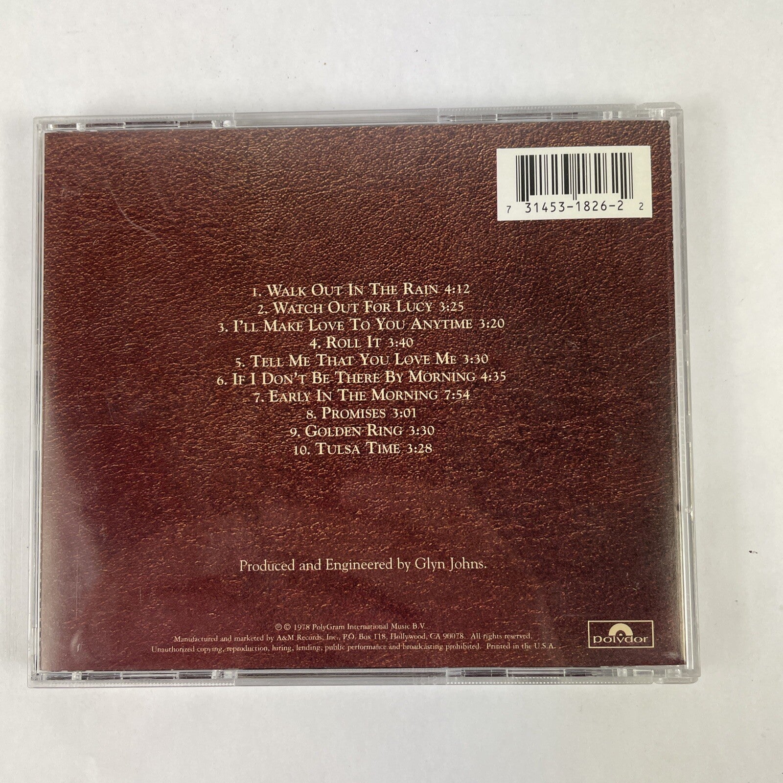 Eric Clapton - Backless CD (1978) #16